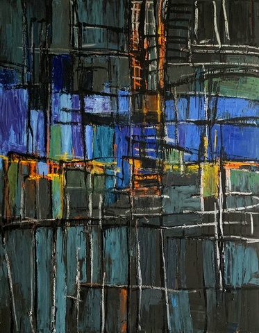 Alyson Schultz's oil painting Ladder.