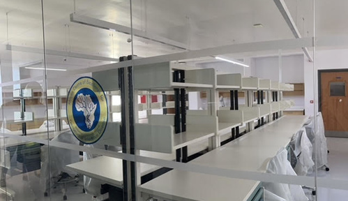 New empty lab benches at ACEGID.