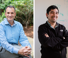 Institute member Bradley Bernstein, director of the Epigenomics Program and Gene Regulation Observatory (left); Associate member Jason Buenrostro, assistant professor, Harvard University (right)