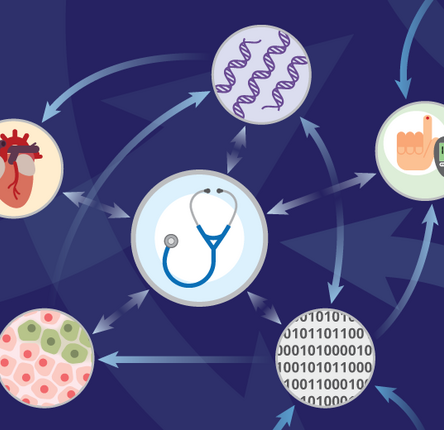 Visual representation of chronic diseases connections to research and medicine