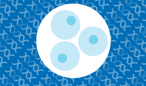 Illustration of cells on a background of DNA