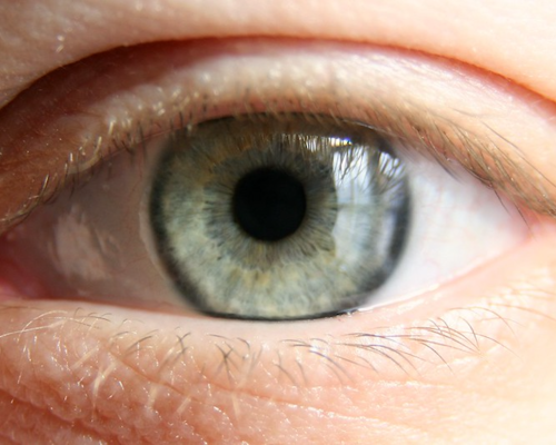 Close-up photograph of a person's eye