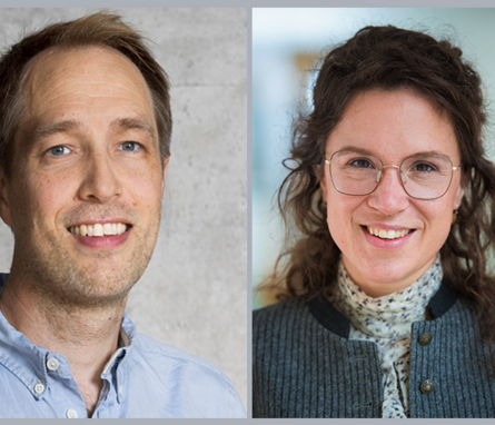 Headshots of Simon Rasmussen and Melina Claussnitzer