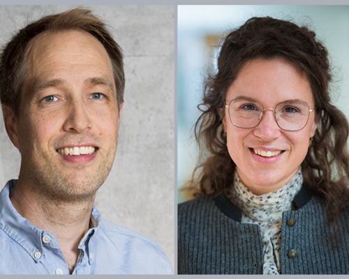 Headshots of Simon Rasmussen and Melina Claussnitzer