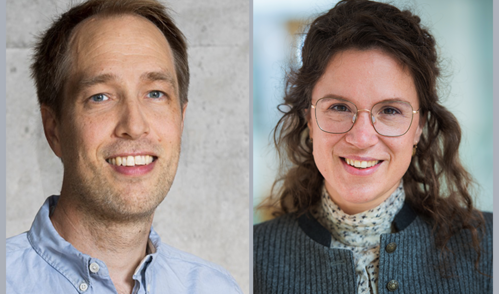 Headshots of Simon Rasmussen and Melina Claussnitzer