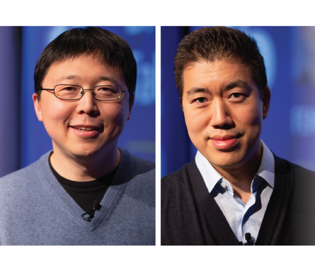 David Liu (right) and Feng Zhang (left)